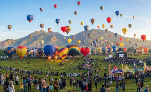 Balon Udara Balikpapan meramaikan acara pada saat event festival balon udara.