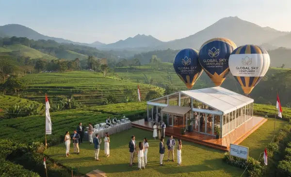 Balon Udara Bandung sebagai penanda acara perusahaa.