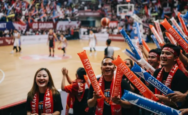 Balon Promosi Bengkulu sebagai media dukungan pada pemain bola basket.
