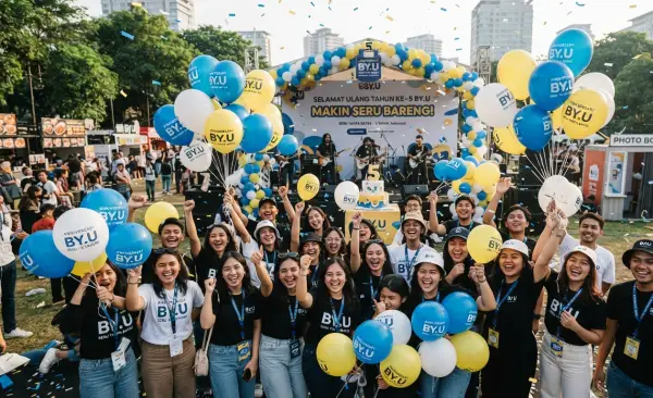 Balon Sablon Medan ikut serta memeriahkan acara anniversary produk.