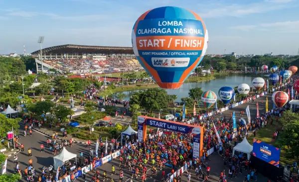 Balon Udara Banda Aceh sebagai penanda event lari marathon.