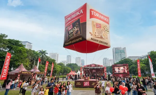 Balon Udara Bandung untuk branding promosi produk.