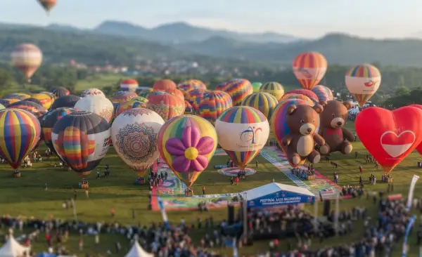 Balon Udara Bengkulu dalam kegiatan Event festival balon udara.