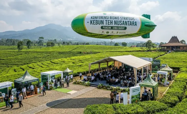 Balon Udara Bengkulu sebagai penanda acara pada pertemuan rekan bisnis.